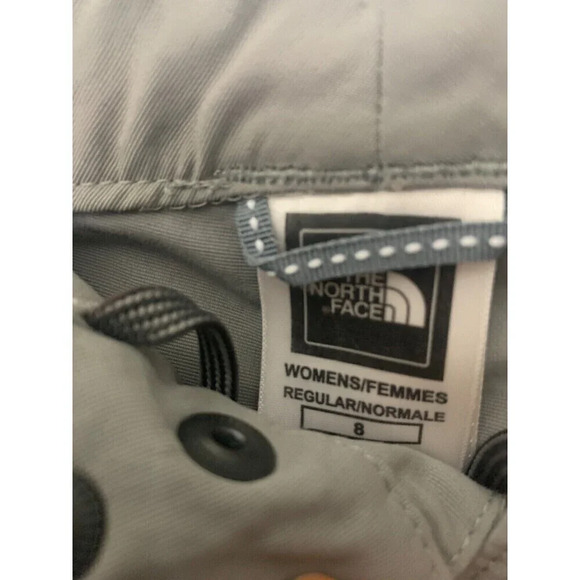 North Face Pants Womens 8 Gray Cargo Convertible Zip Off Shorts - Picture 4 of 10